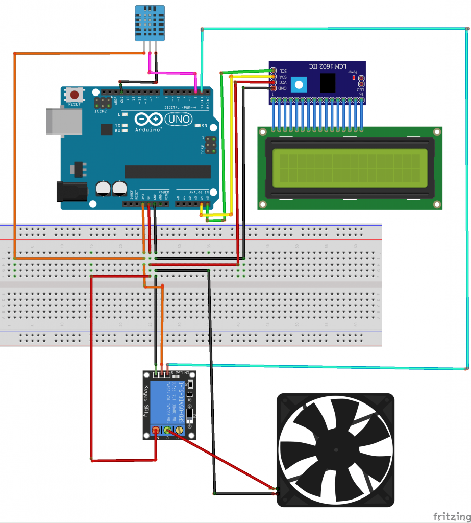 Cooling system with Arduino