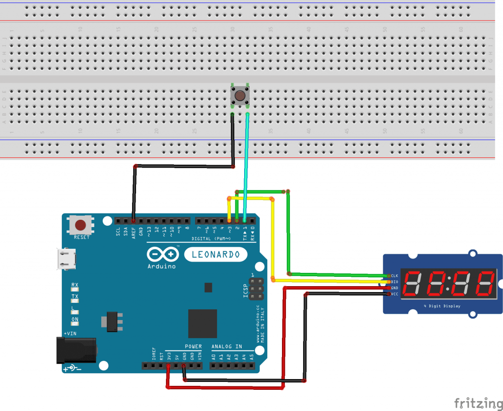 Create a stopwatch with Arduino and TM1637 display