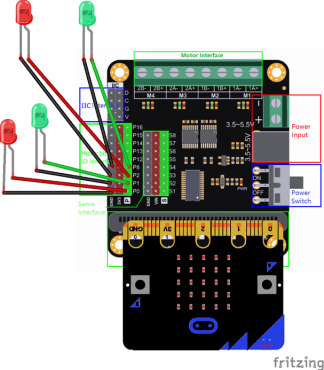 Simulation of the functioning of railway barriers with Micro:bit