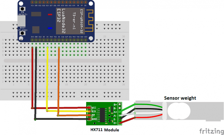 Weighing scale using HX711 and ESP32 for remote weight monitoring (by ...